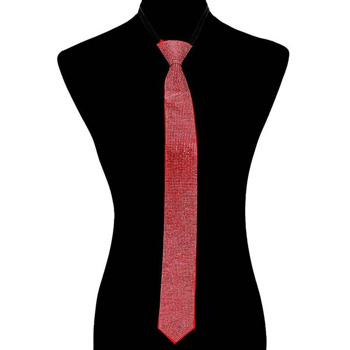 Long Dazzling Rhinestone Adjustable NeckTie Necklace for wholesale by Diacly