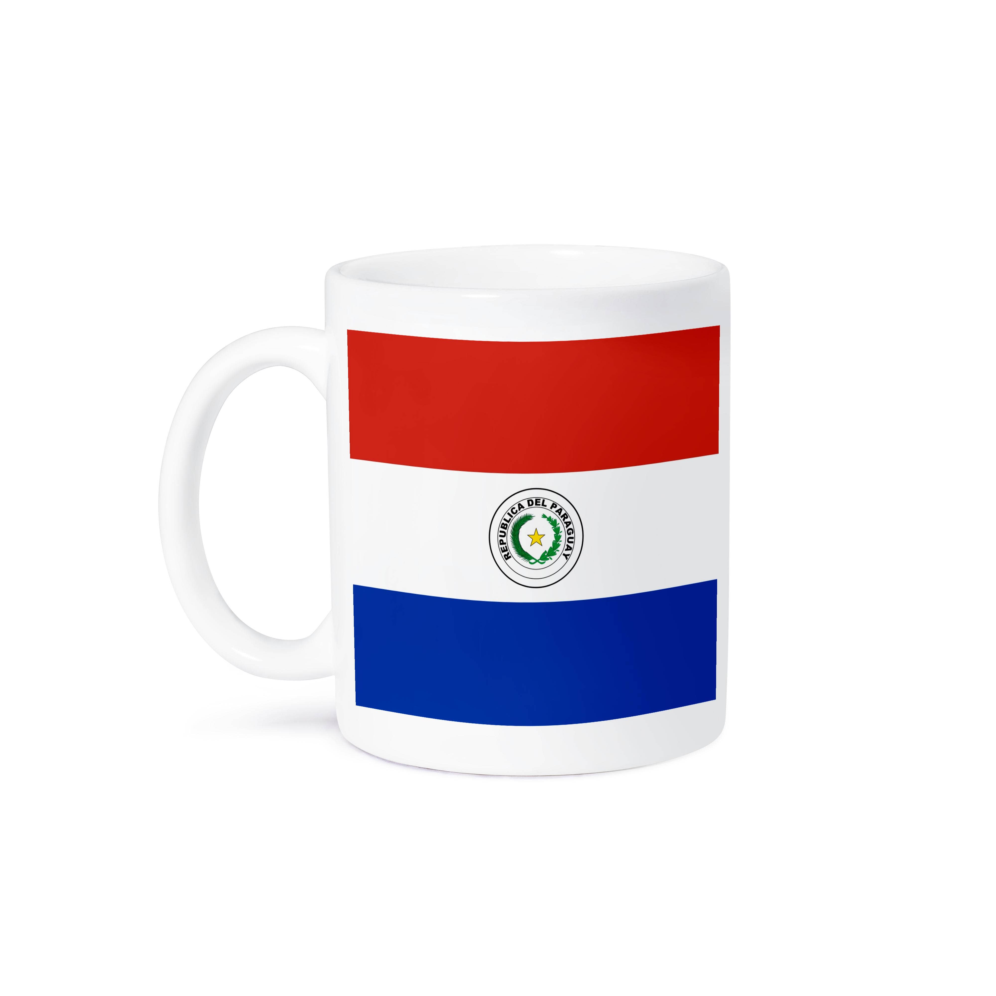 3dRose - Wholesale Coffee Mug - 3dRose, Flag of Paraguay - Paraguayan red white blue with palm olive branch star coat of arms South America, Mug8