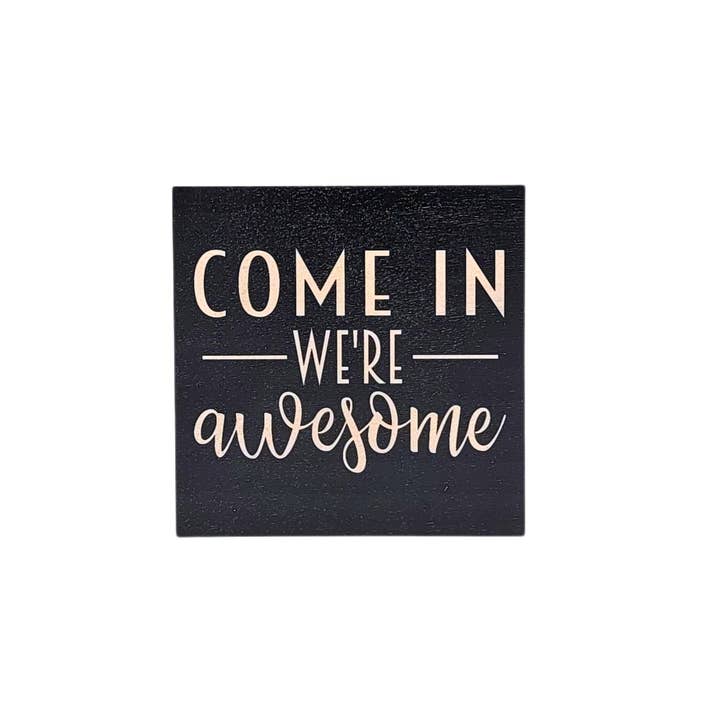 Home Accents By Driftless - Wholesale Sign - Come in We're Awesome Funny Home Decor Accent