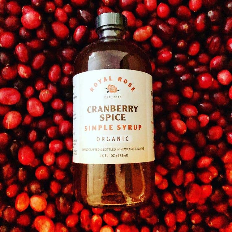 Royal Rose Syrups - Wholesale Cocktail Mix/Syrup - Cranberry Spice Organic Simple Syrup 2oz3