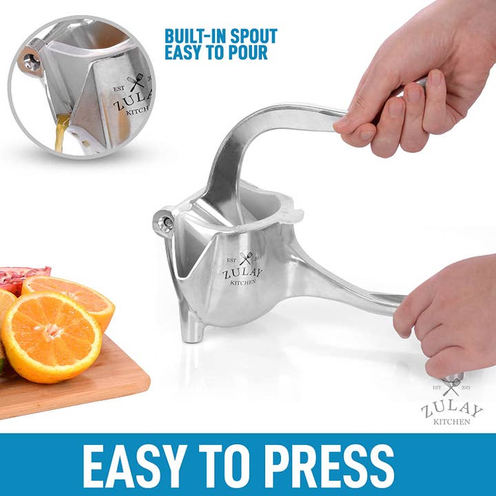 Zulay Kitchen - Wholesale Kitchen Utensil Set - Fruit Manual Juicer - Heavy Duty Juice Press Squeezer14