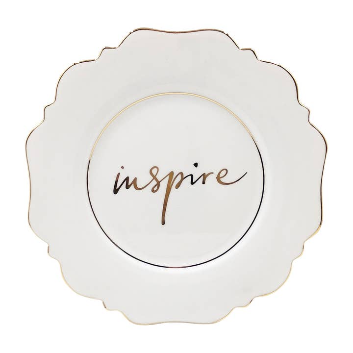 Assiette blanche « Inspire » pour la vente par LyndalT