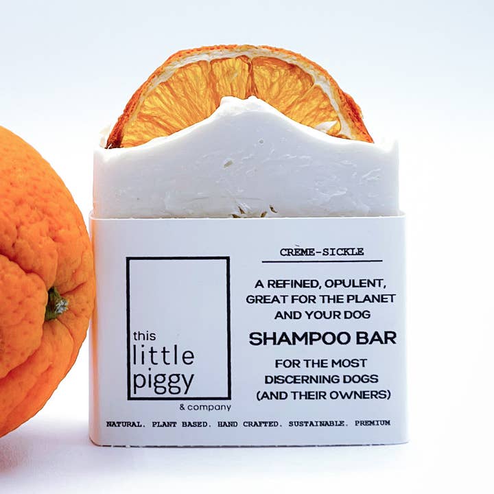 Zero Waste Dog Shampoo Bar 3.2oz - Creme-Sicle for wholesale by This Little Piggy and Company