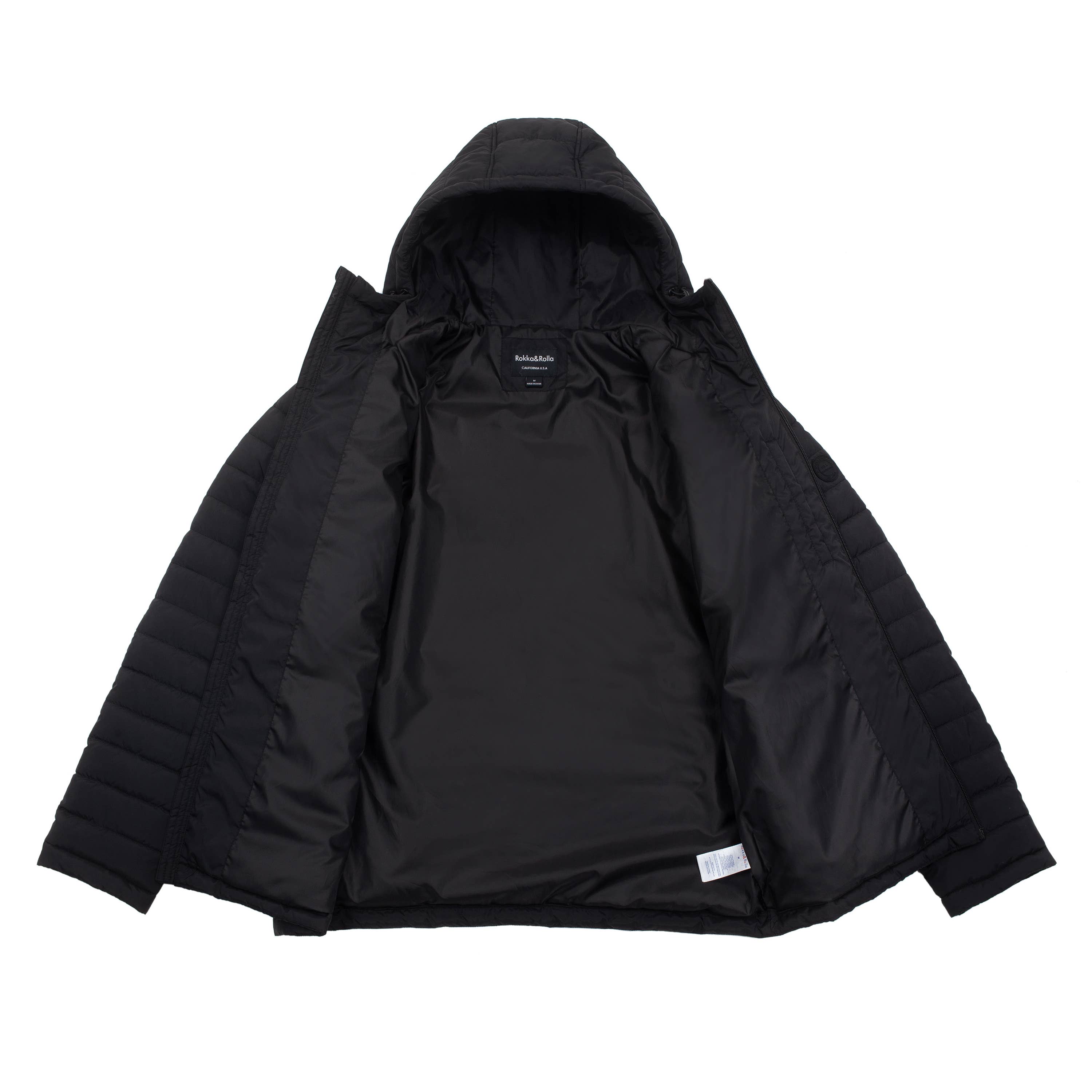 Rokka & Rolla - Wholesale Puffer Jacket - Men's - Men's Midweight Puffer Jacket Hooded Coat8