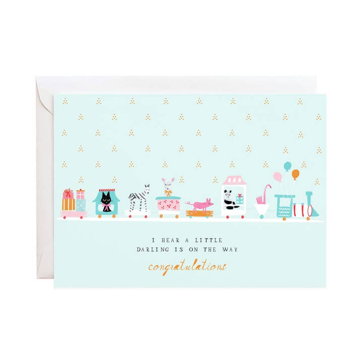 Mr. Boddington's Studio - Wholesale Baby Card - Choo Choo Train - Greeting Card