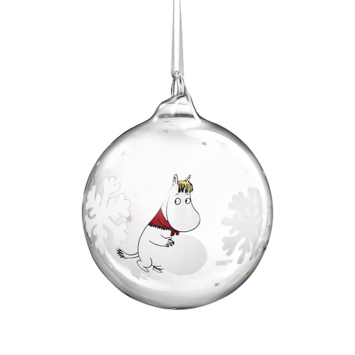 MOOMIN | Christmas | Glass Bauble | Snowflake | ⌀ 9 cm for wholesale by Treacle George (Muurla)