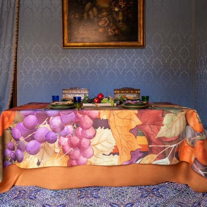 The Napking - Wholesale Tablecloth - Linen Tablecloth "Bacco", 100% Made in Italy3