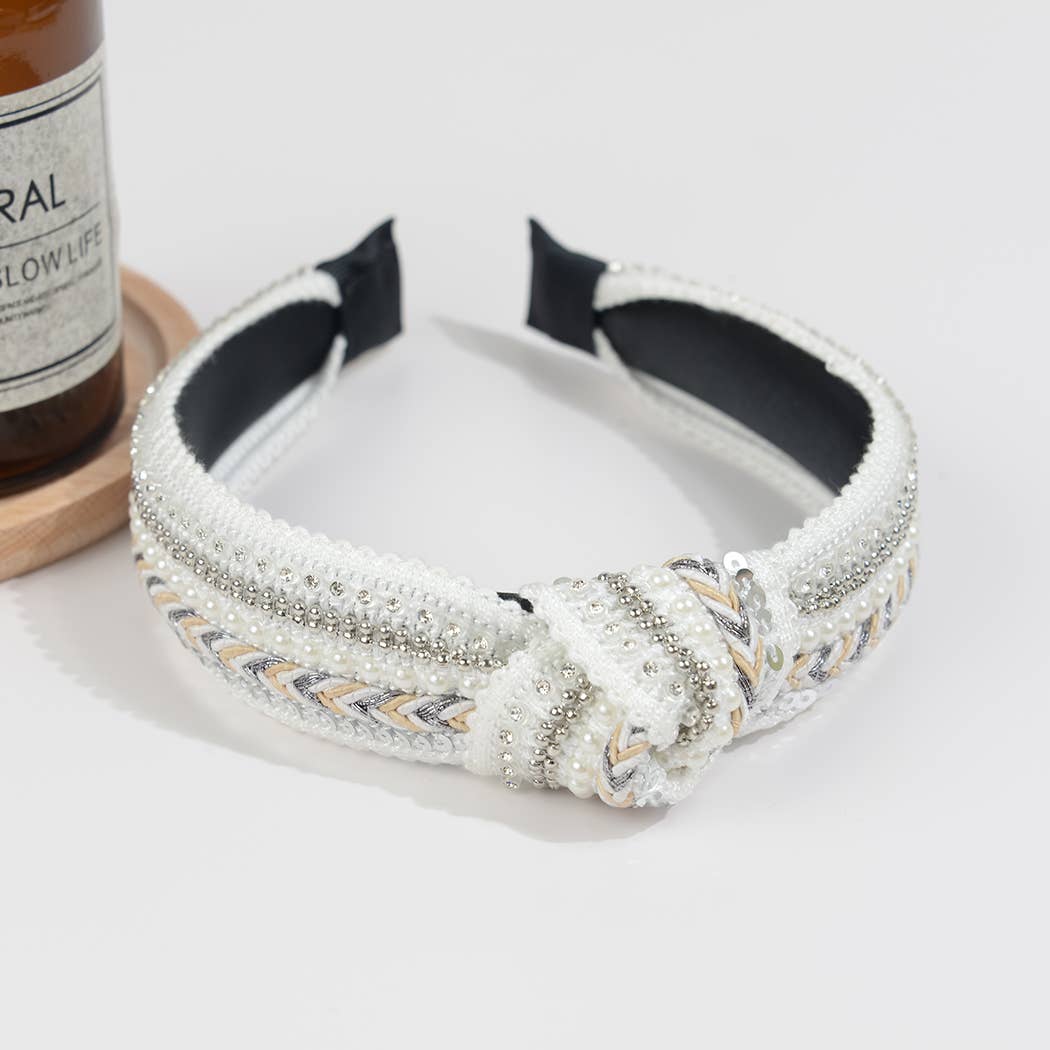 TheDivaSoap - Wholesale Fashion Headband - Women's - Ethnic Rhinestone Knotted Headband9