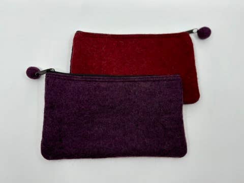Fibres of Life - Wool & Felt - Wholesale Pouch - Women's - 2-Tone Medium Organizer Pouch - Bundle of 204