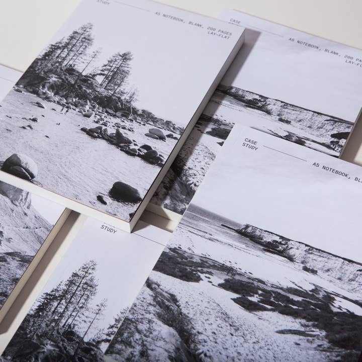 Case Study - Wholesale Notebook - Minimal Layflat Notebook – A5 Blank Journal with Exposed Binding & Photo Cover of an Alpine Lake8