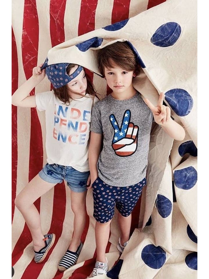 Space 46 Wholesale - Wholesale Screen Printed T-Shirt - Kids - Kids Toddler July 4 Patriotic Tees