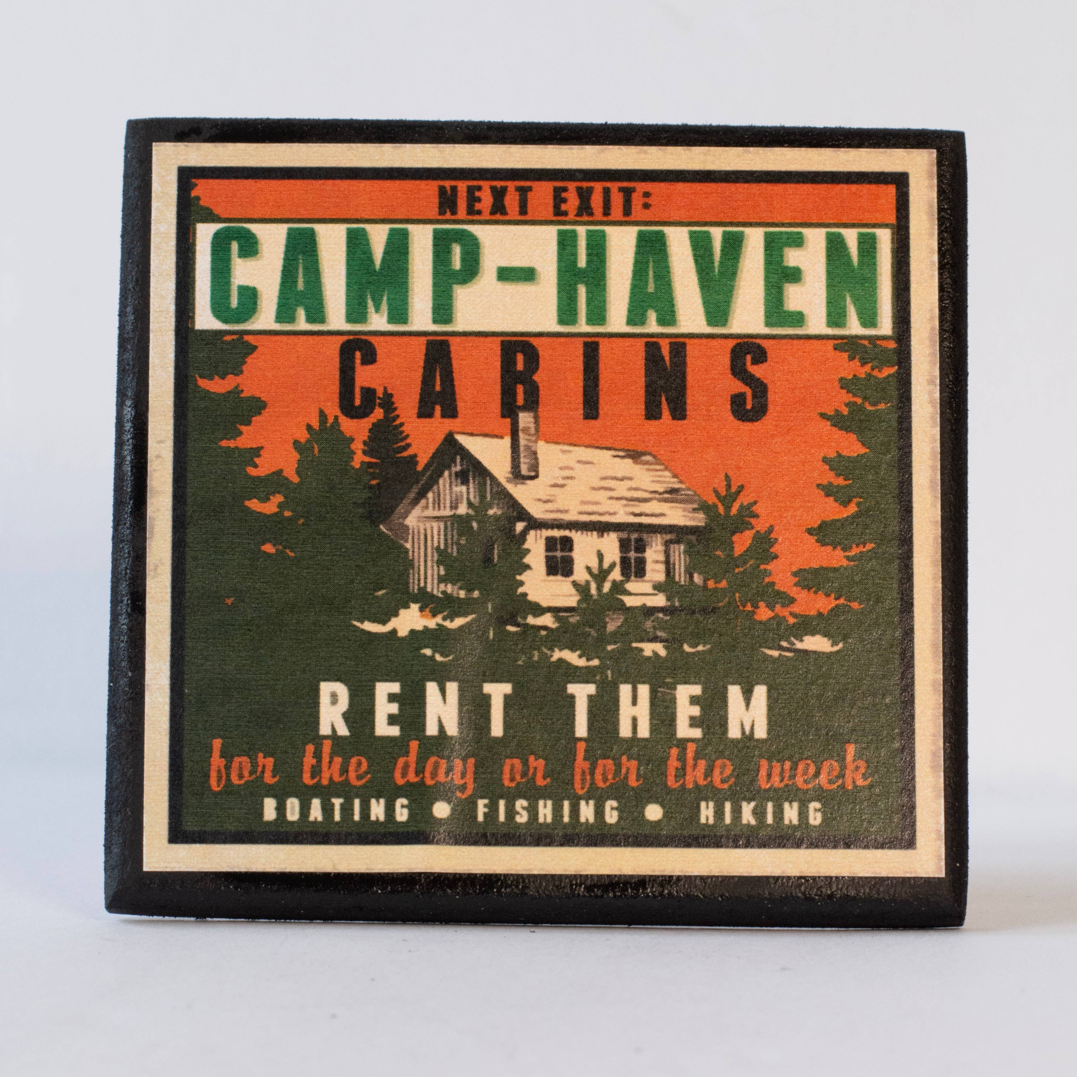 Cheltenham Road - Wholesale Coasters - Vintage Camping Coaster Set2