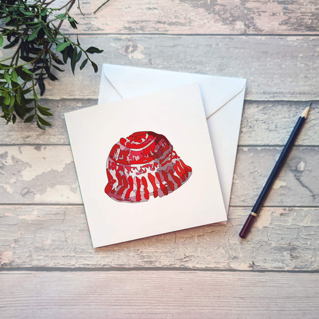 Christine Allan artist – wholesale Everyday greeting card – Greetings card marshmallow teacake Scottish watercolour art1