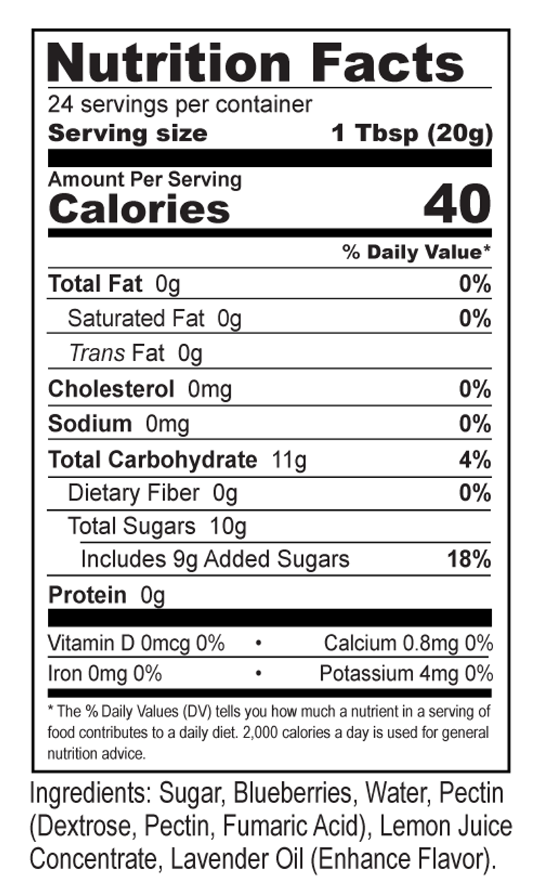 Cooper's Mill - Wholesale Jam/Jelly - Orchard Reserve - Blueberry Lavender Jam1