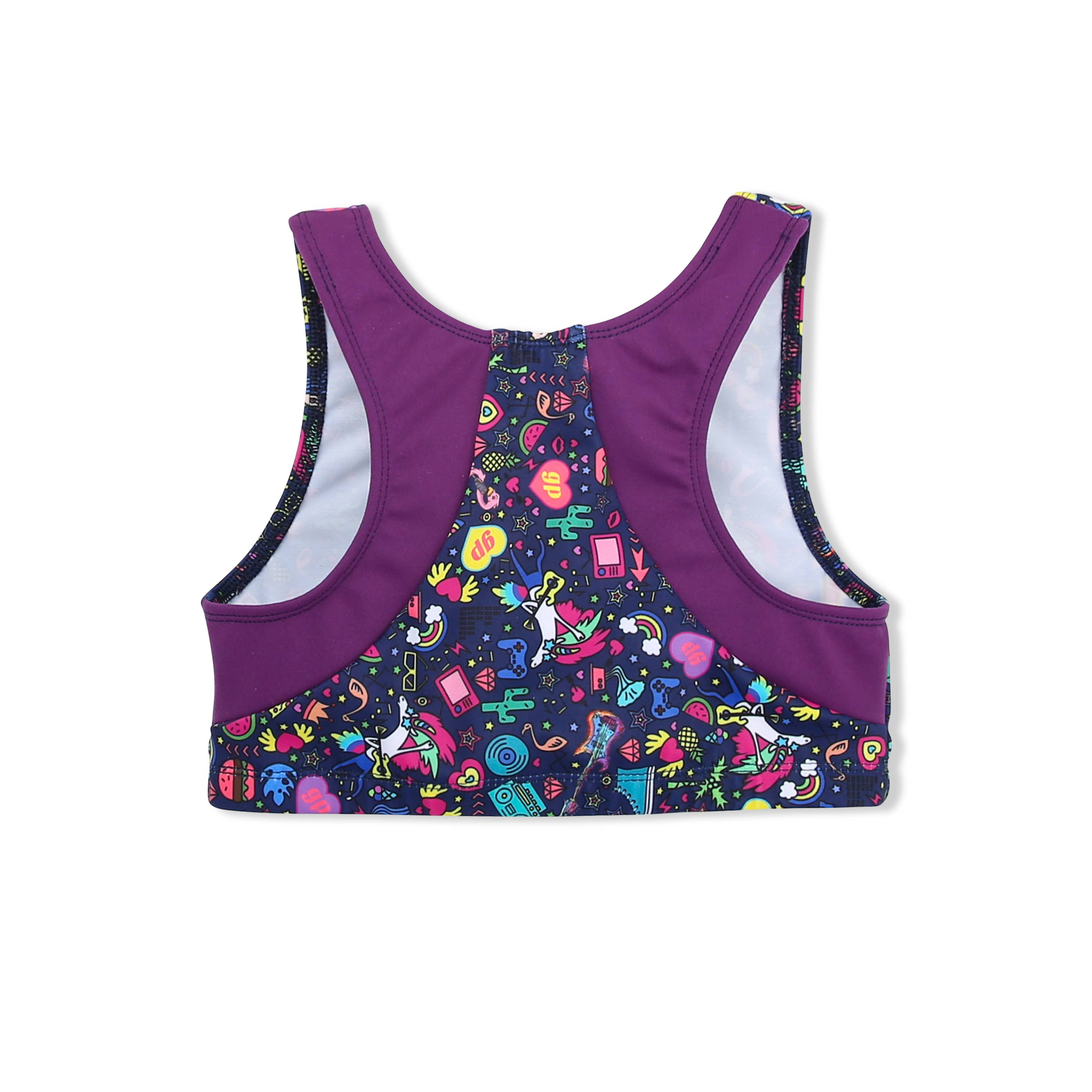 Girl Power Sport - Wholesale Sports Bra - Kids - Flamingo, unicorn jam sports bra top1