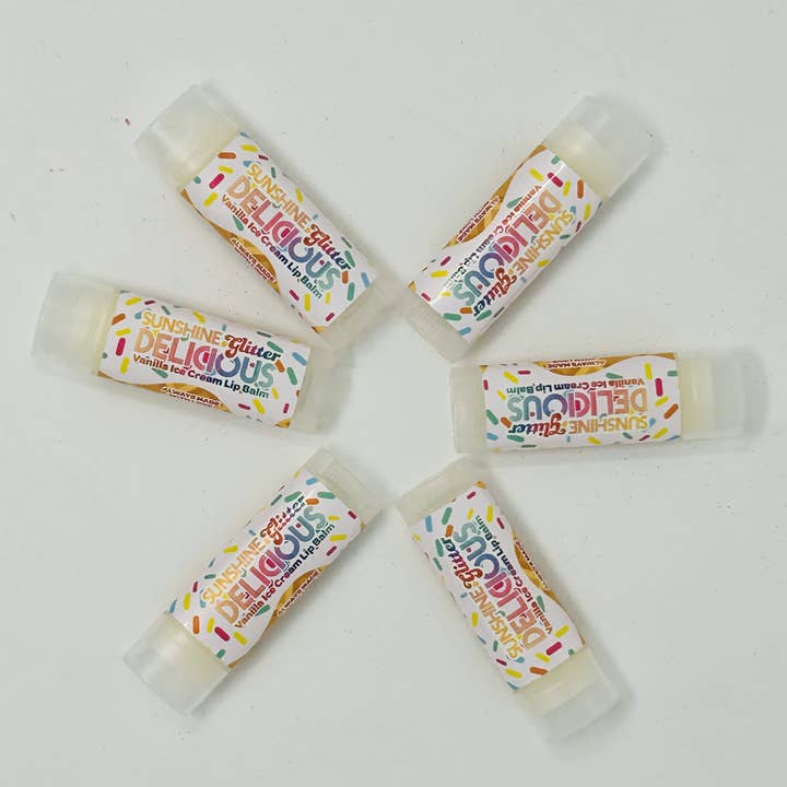 Sunshine & Glitter - Wholesale Lip Balm - DELICIOUS Vanilla Ice Cream Lip Balm - 100% Organic3