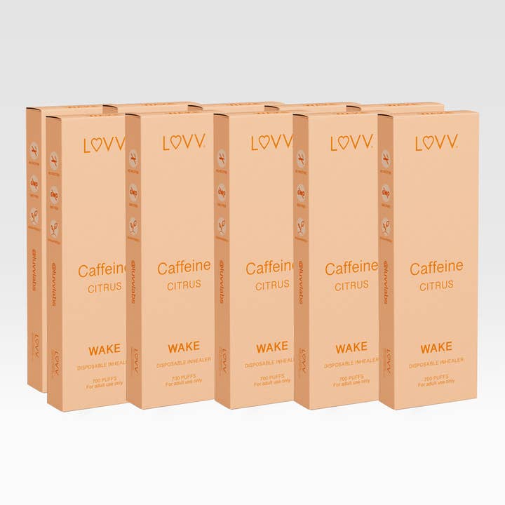 LUVV Labs - Wholesale Oral Supplement/Vitamin - LUVV WAKE Caffeine & B12/Citrus Inhalers - 10-Pack