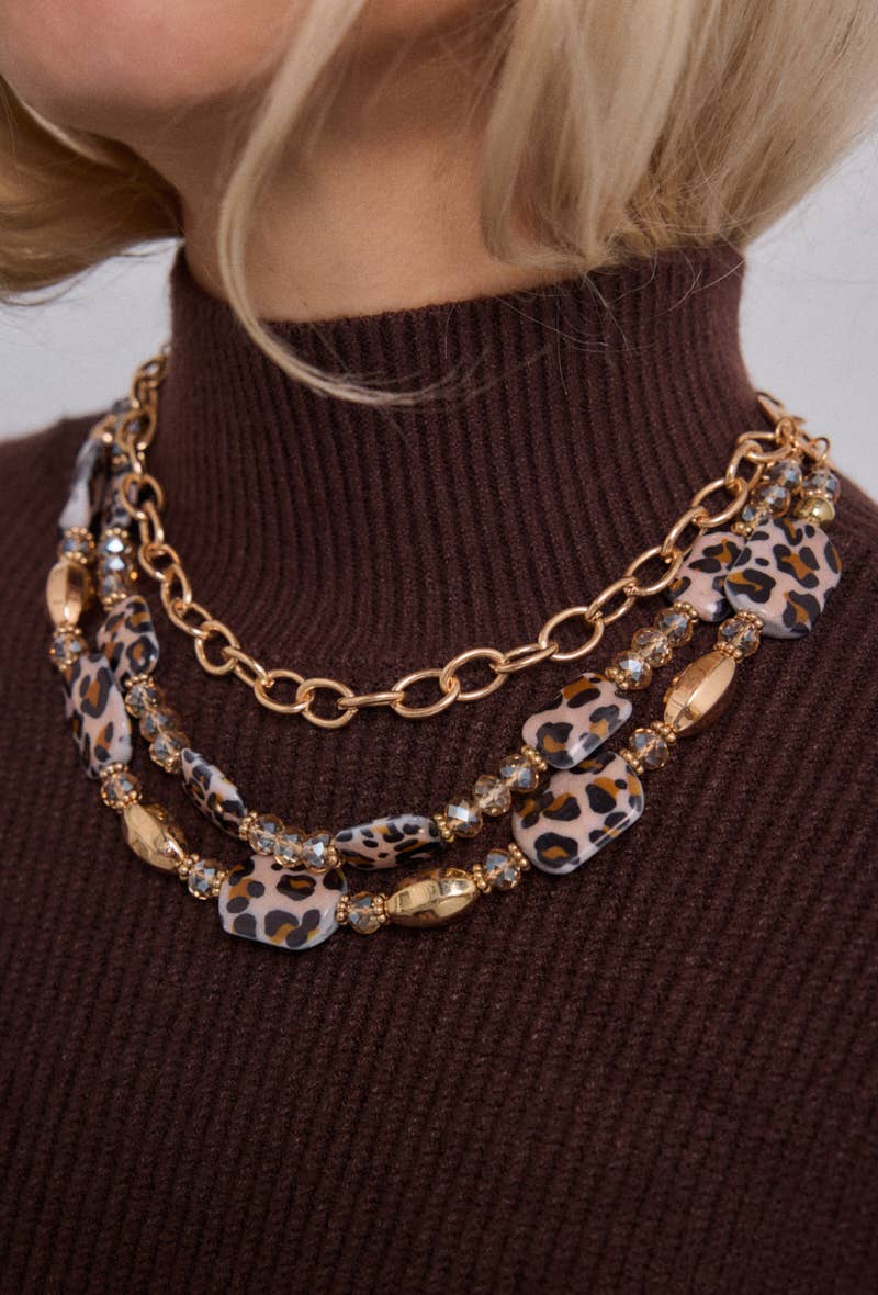 Braun Modeschmuckkette 2WY06 für den Großhandel auf Faire0