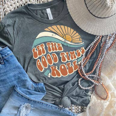 Trendy Transfers - Wholesale Sublimation Transfer - Let the Good Times Roll Screen Print Heat Transfer1