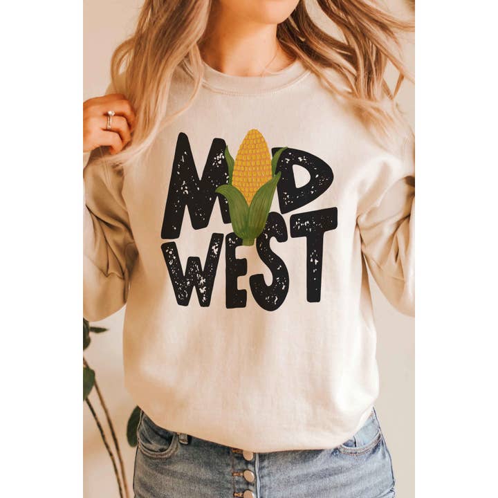 BLUME & CO. - Wholesale Graphic Sweatshirt - Women's - MIDWEST CORN Graphic Sweatshirt2