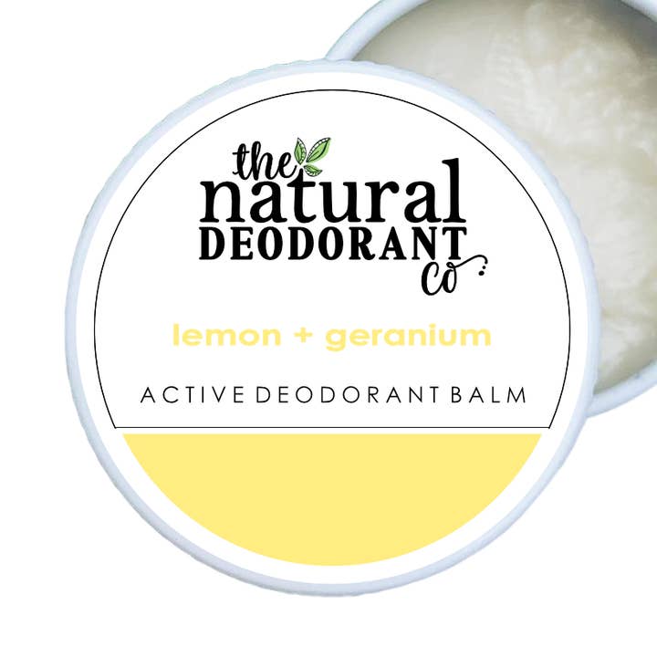 Desodorizante Activo Bálsamo Limão+Gerânio 10g Mini por atacado de The Natural Deodorant Co.