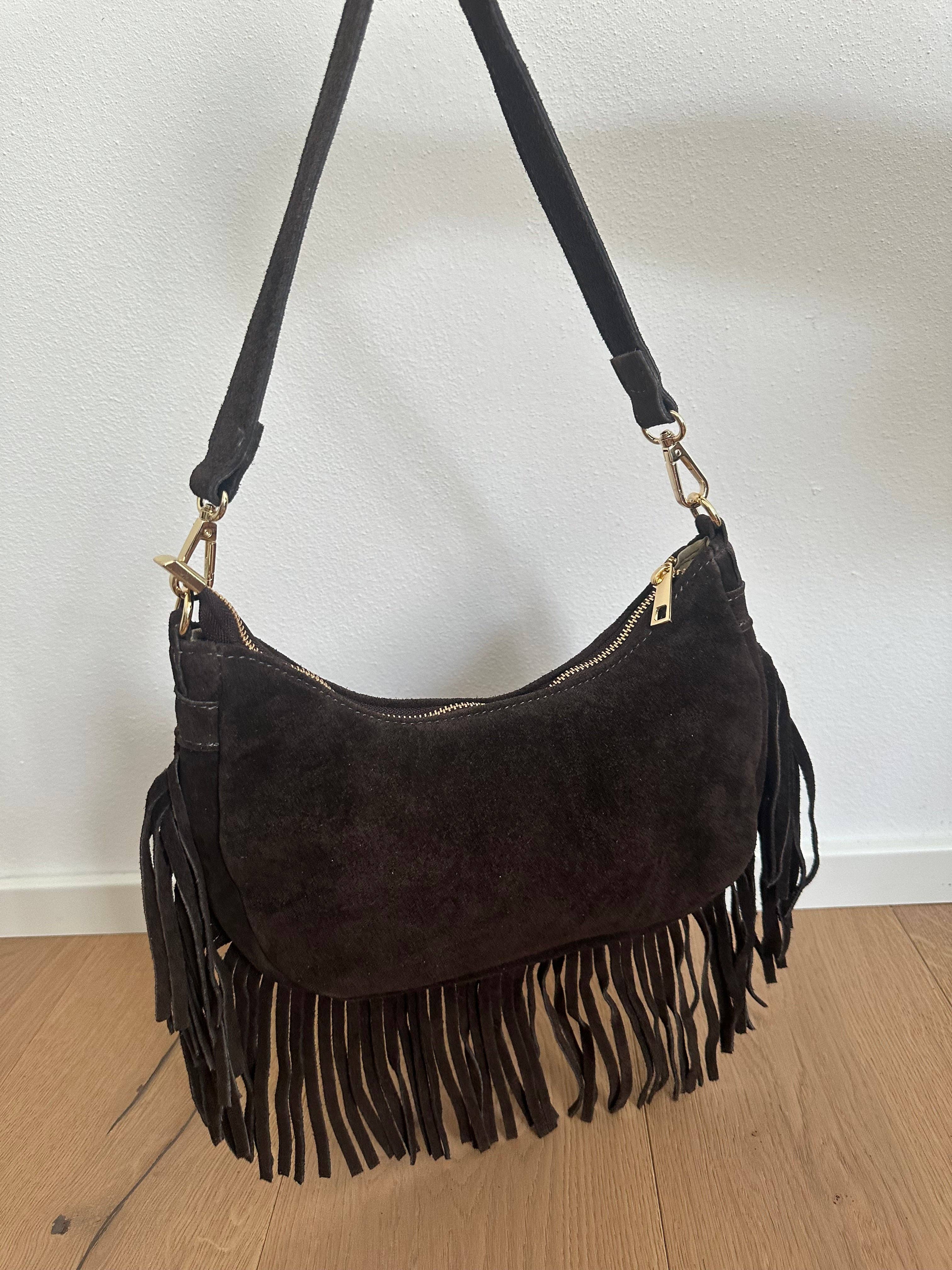 Zhade - Venta al por mayor Bolso con correa - Mujer - NINFEA - bolso de hombro de ante con flecos13