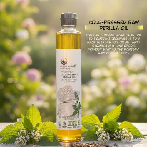 NONGBU PLUS-들기름- Light Roasted Perilla Oil, 6.76 Fl Oz (200ml), 100% Pure Perilla Seed Oil, Korean-Style Toasted, Rich and Nutty Flavor for wholesale by KPurity