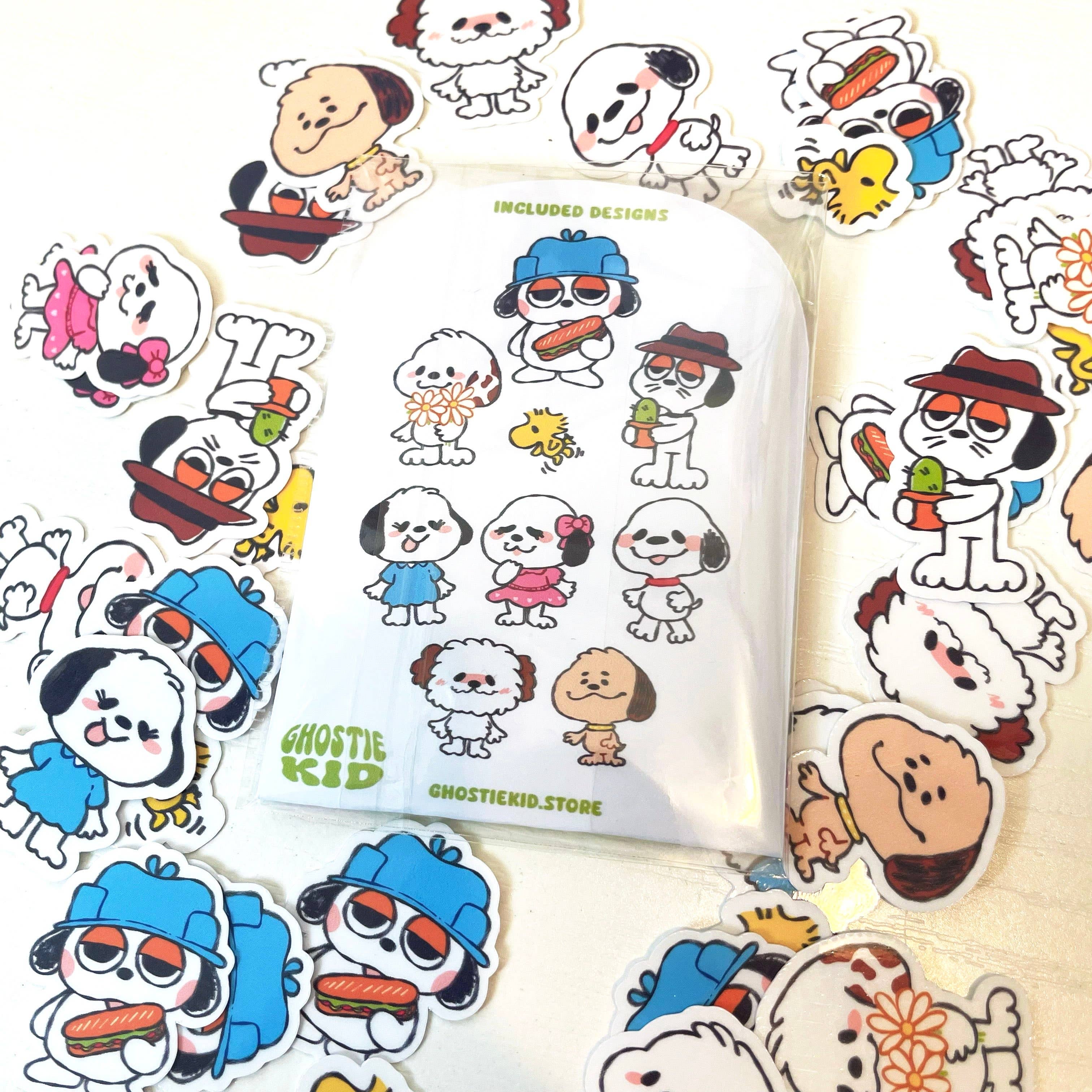 Ghostiekid - Wholesale Sticker - Snoopy Sticker Flakes | Vinyl Sticker Pack 1