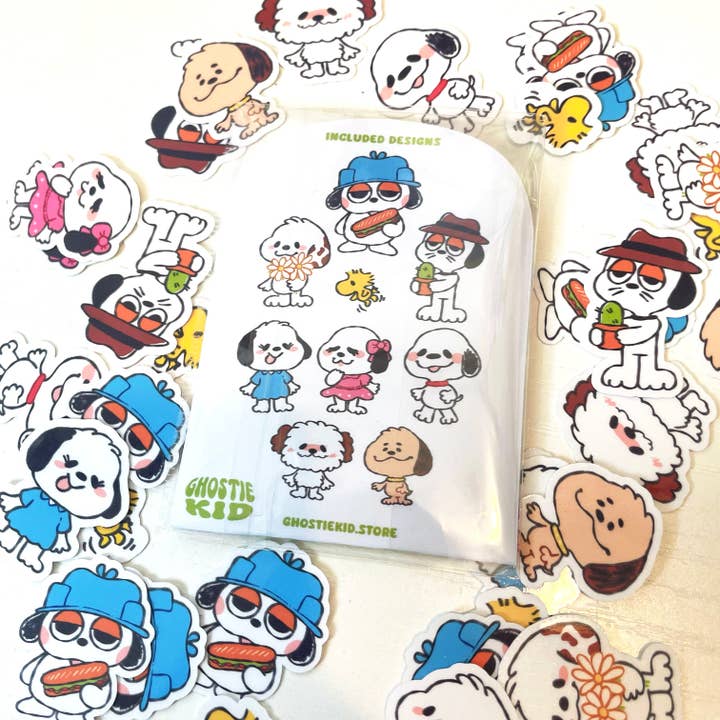 Ghostiekid - Wholesale Sticker - Snoopy Sticker Flakes | Vinyl Sticker Pack 1