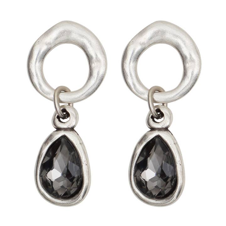 Carina Earrings - Smoky Crystal for wholesale by Avance
