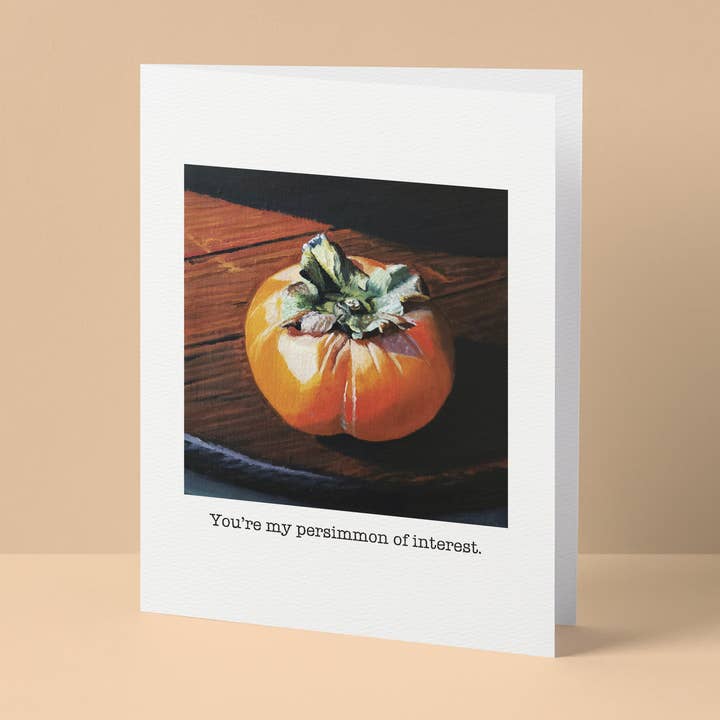 Cartão de saudação “És o meu caqui” por atacado de Betsie Studios