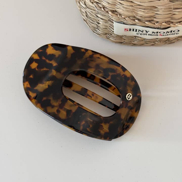 SoapElenGlen - Wholesale Hair Clip - Women's - Elegant Oval Hair Claw, Tortoise & Marble Pattern Hair Clip1