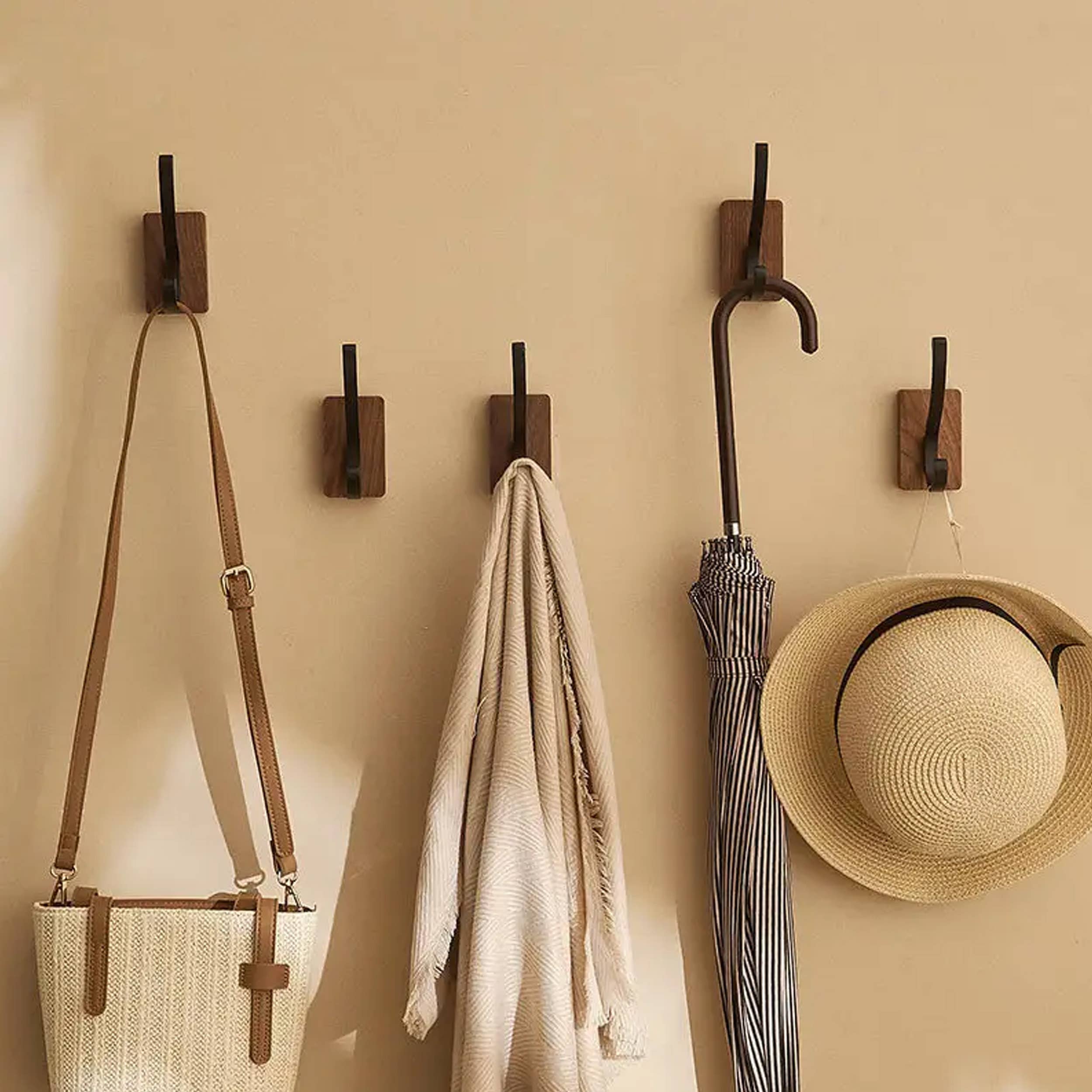 La Bella Monte - Vendita all'ingrosso Porta asciugamani/gancio per asciugamani - Appendichiavi da parete in noce con decorazione Halloween - La Bella Monte4