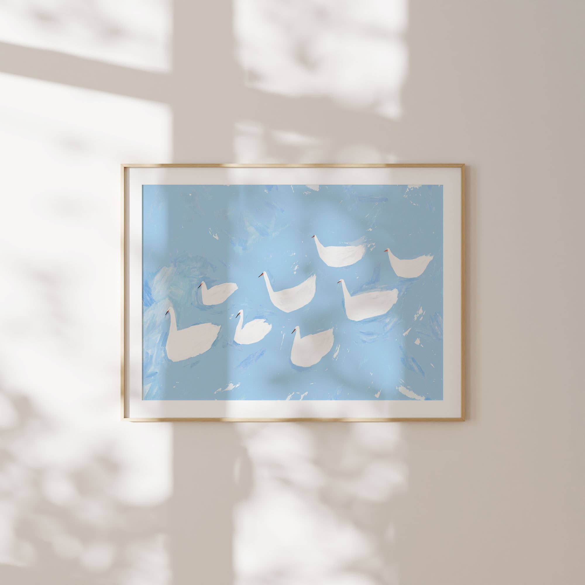 Little Black Cat Illustrated Goods - Vente Affiche d'art - Estampe artistique cygnes délicats | Décoration murale animaux | Art pour chambre d'enfant1