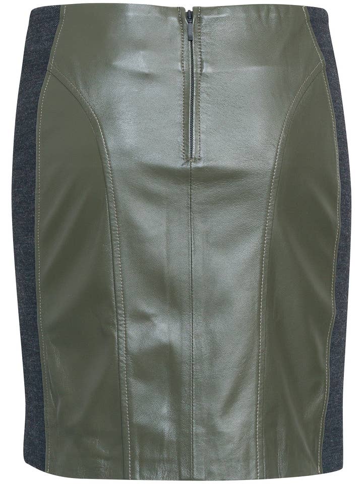 Emily Mixed Media læder nederdel for engroshandel hos QUINN