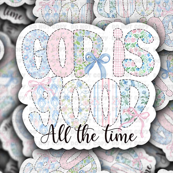 DC 1926 - Deus é bom o tempo todo Autocolante Recortado por atacado de It's Transfer Time