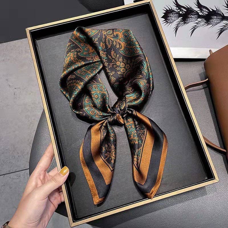 Marayn - Wholesale Scarf – Women's - Retro Chic 70cm Silk Scarf for Timeless Style35