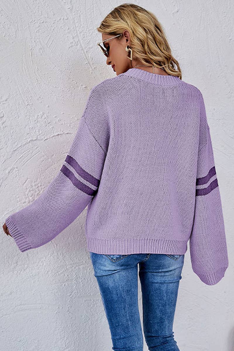 Lily Clothing - Vente Pull en maille – femme - Pull col rond pêche cœur assorti couleur Saint-Valentin7