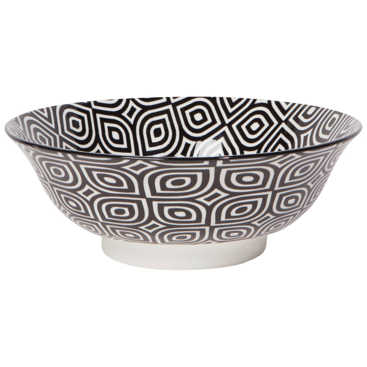 Now Designs by Danica - Wholesale Bowl - Black Geo Stamped Bowl 8 inch2