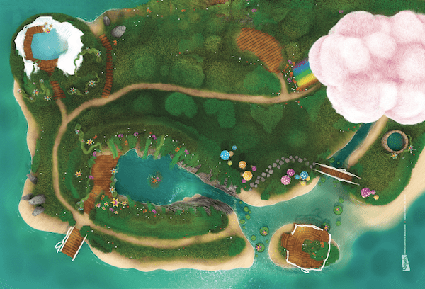 CARPETO – Großhandel Spielmatte – Kind & Baby – Fairytale Lagoon Spielmatte für Kinder – Groß3