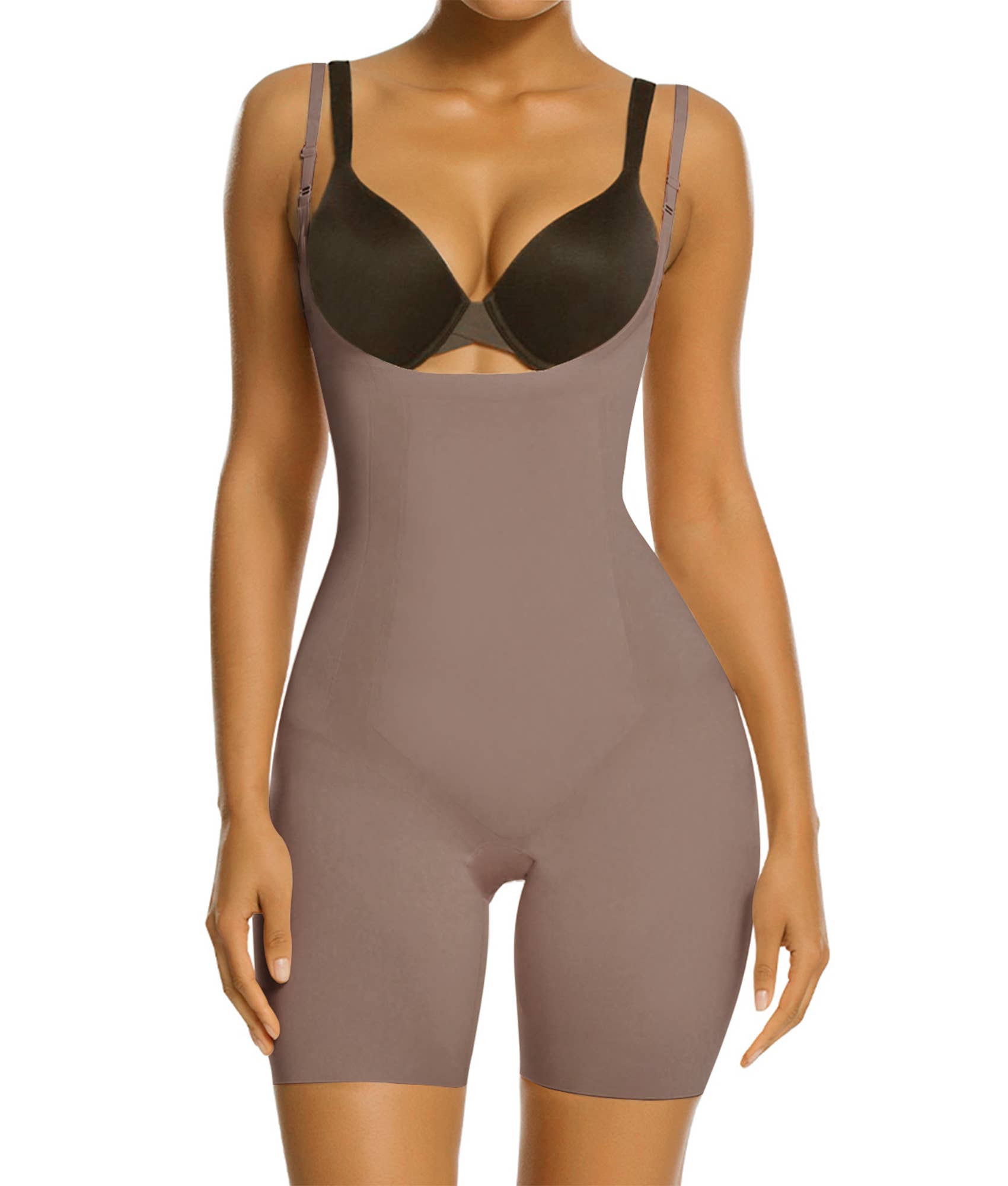 ShaperX Shapewear - Vente Sous-vêtements sculptants – femme - Combinaison Short Sculptante à Buste Ouvert Sans Coutures en Une Pièce SHAPERX9