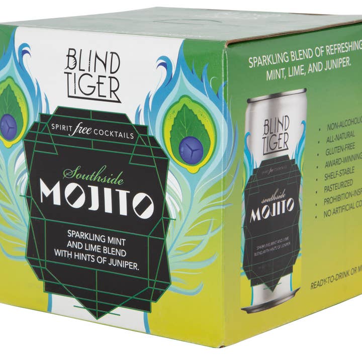 Blind Tiger Spirit-Free Cocktails - Wholesale Non-Alcoholic Aperitif/Mocktail - Blind Tiger Southside MOJITO - N/A cocktail - 4-pack1