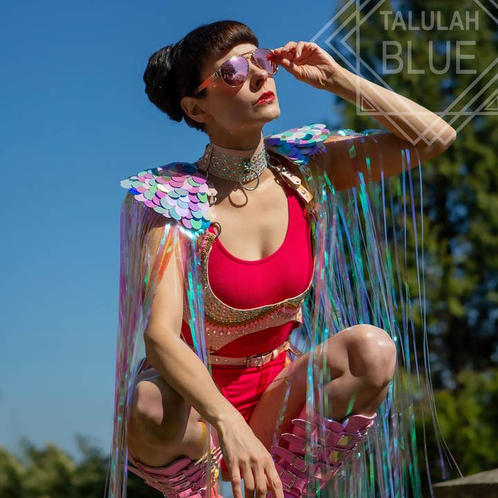 Festival Iridescent Fringe Shoulder Pads and other Purchase Wholesale large sequins. Free Returns & Net 60 Terms on Faire trending on Faire.