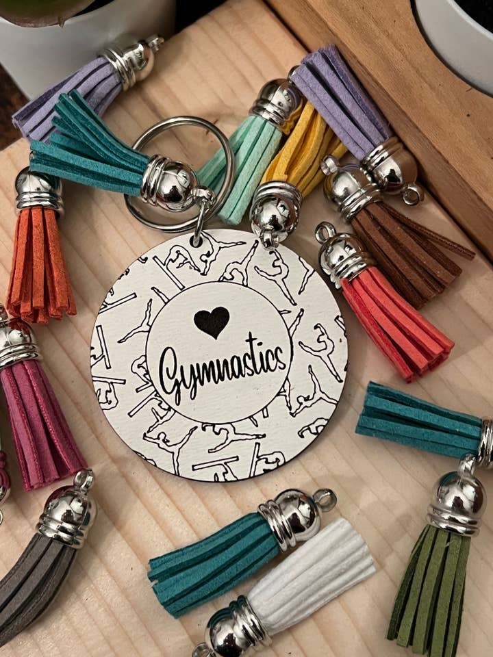 heart gymnastics keychain for wholesale by Suchfungoods