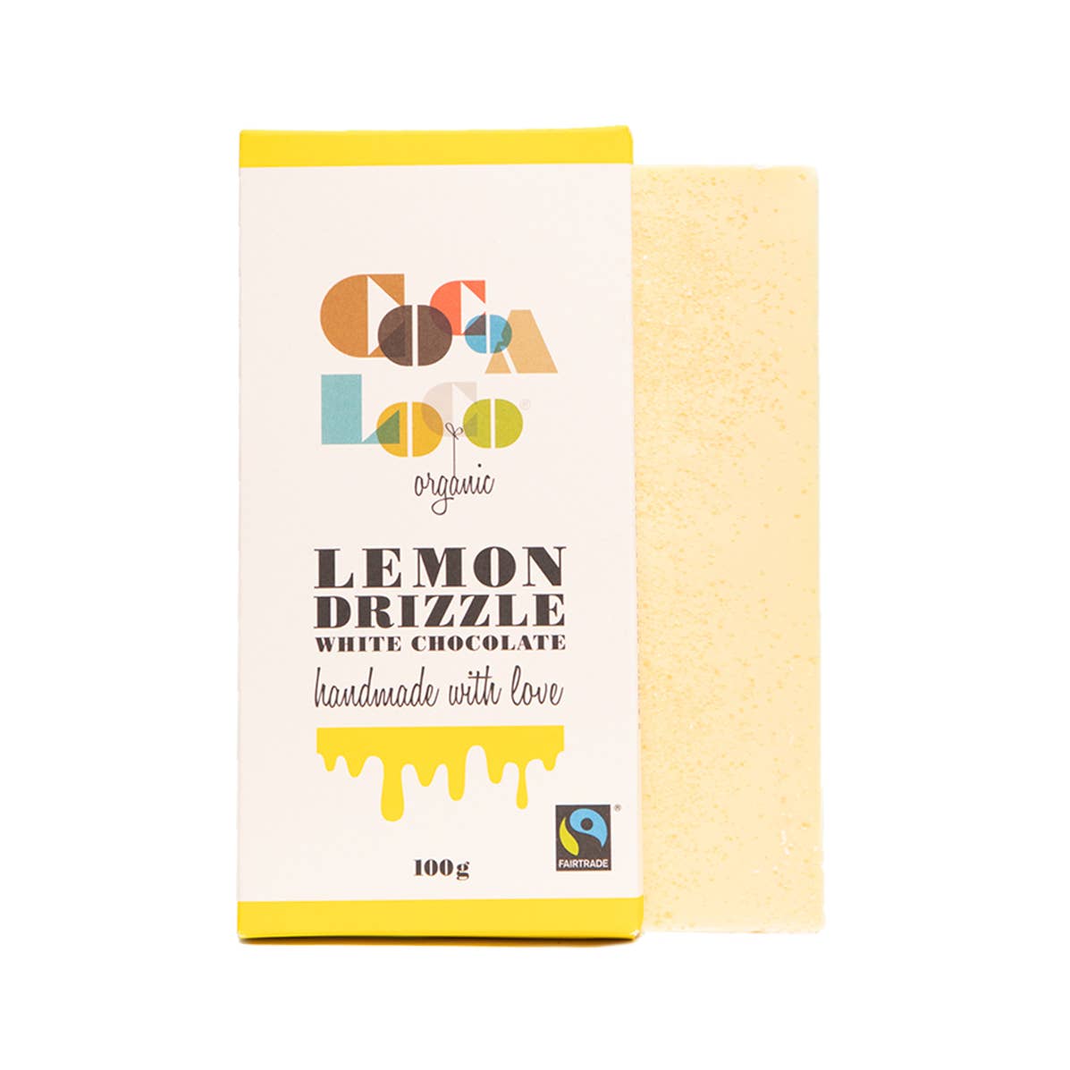 Cocoa Loco – wholesale Chocolate bar – White Chocolate Lemon Drizzle Bar – 100g