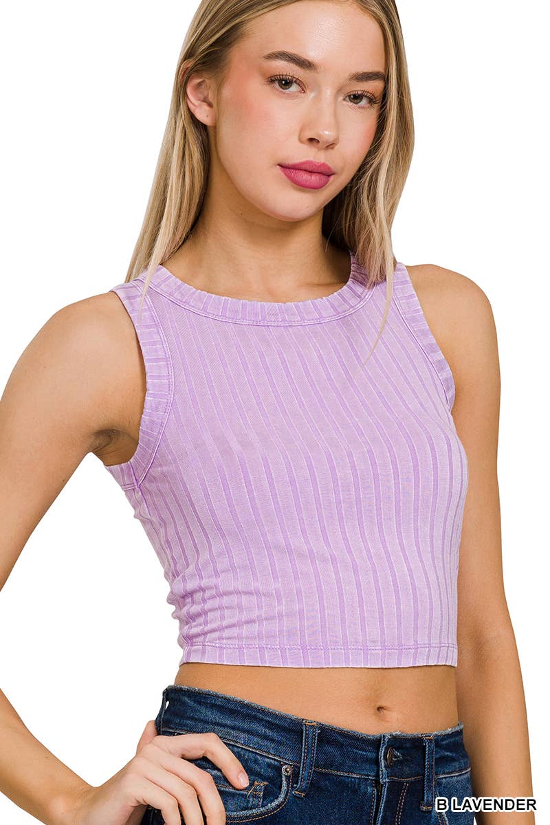 42POPS - Wholesale Tank Top - Women's - `.Ribbed Sleeveless Cropped Tank Top11