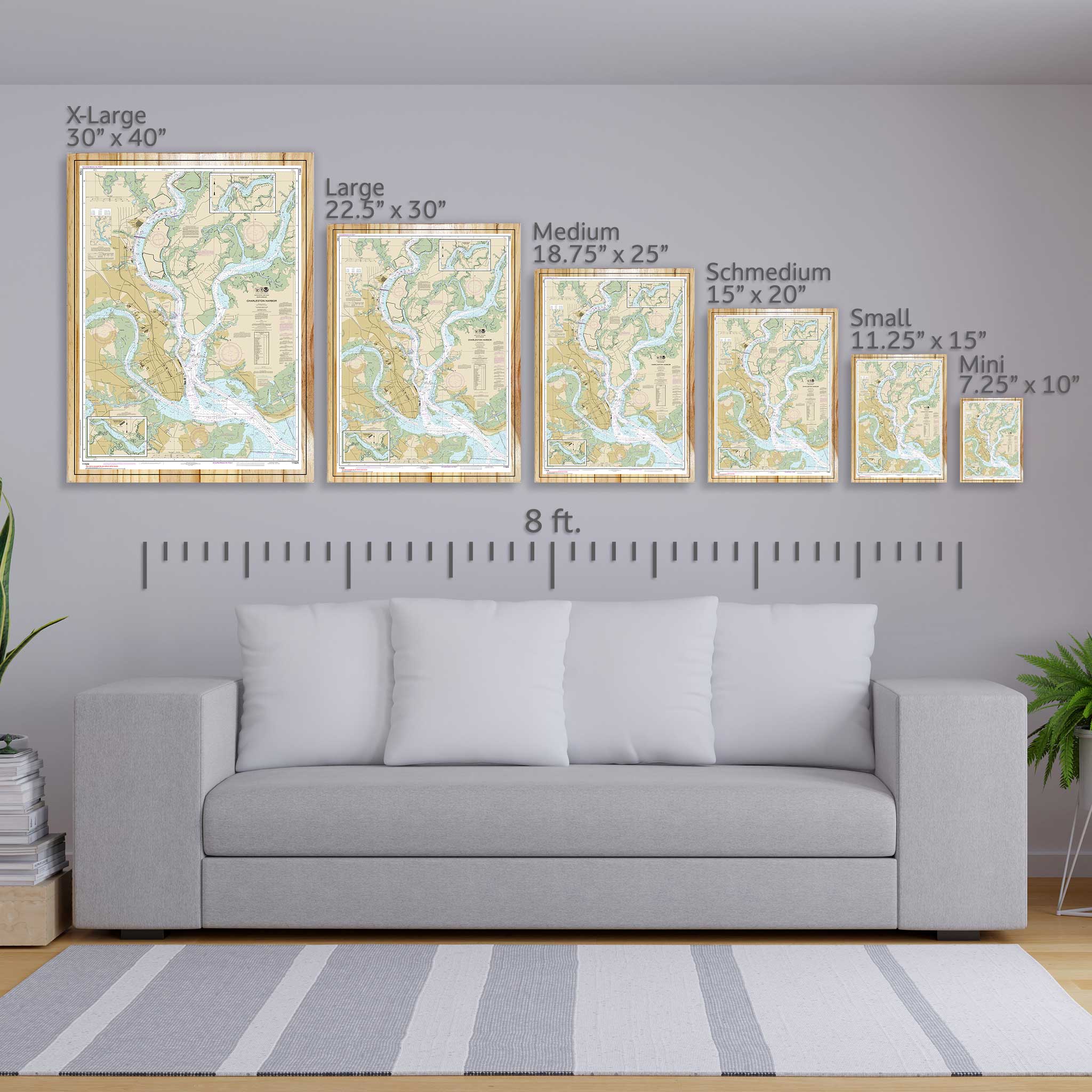 Fire & Pine – Mapa por atacado – Mapa Náutico do Porto de Charleston (NOAA)6