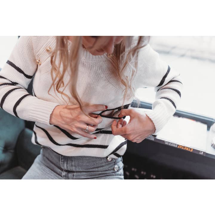 You&Milk - Wholesale Knit Sweater - Women's - Nursing Marinière Sweater - La Mèrinière