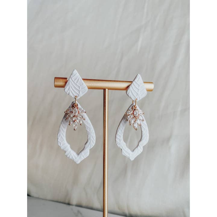 Clay & Fern Co. - Wholesale Dangle Earrings - Dahlia Earrings - Gold | Modern Wedding Jewelry1