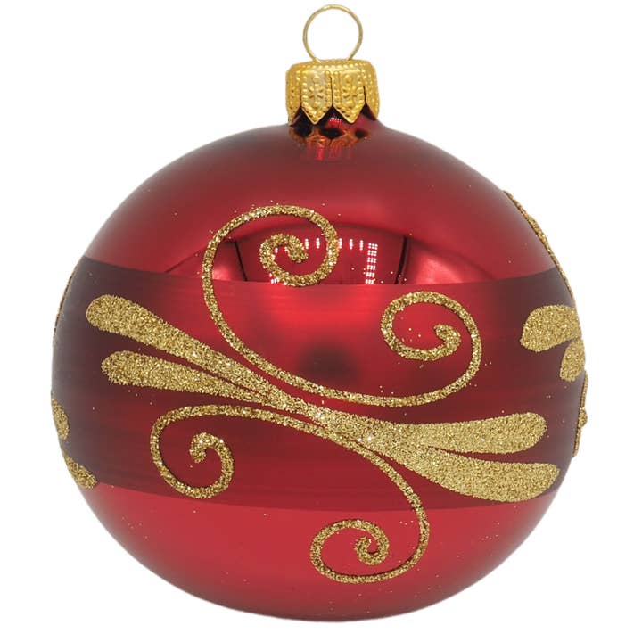 Sfera di vetro ROSTOCK - Decorazione natalizia in vetro per la vendita all'ingrosso da parte di Mrs Twinkle